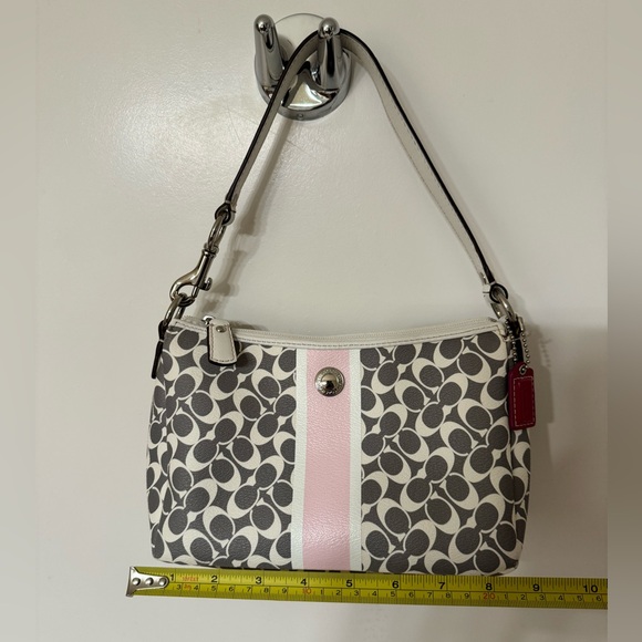 Coach Heritage Pink Stripe Mini Purse - Picture 8 of 11